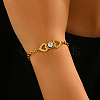 Stainless Steel Heart Link Bracelets with Clear Cubic Zirconia for Women Daily Wear Gift ME3579-3