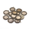 Zinc Alloy Pendant Settings for Cabochon & Rhinestone X-PALLOY-A15290-AB-FF-1