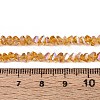 Electroplate Transparent Glass Beads Strands GLAA-N021-4mm-24-2