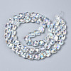 Electroplate Glass Beads Strands X-EGLA-N008-005-A01-2