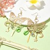 Butterfly & Moon & Star Brass Chandelier Earrings EJEW-TA00361-3