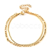 304 Stainless Steel Multi-Strand Chain Bracelets BJEW-G711-03B-G-1