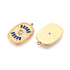 304 Stainless Steel Pave Crystal Rhinestone and Enamel Pendants STAS-T068-29A-2