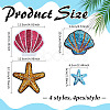 16Pcs 4 Styles Polyester & Sequin Self Adhesive Patches PATC-ME0001-28-2