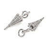 Brass Micro Pave Clear Cubic Zirconia Pendants KK-CBAD9DF-08P-2