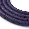 Flat Round Handmade Polymer Clay Beads LS-CLAY-R067-8.0mm-04-3
