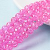 Spray Painted Crackle Glass Beads Strands CCG-Q001-8mm-02-1