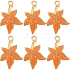 8Pcs 304 Stainless Steel Enamel Pendants STAS-BBC0005-36-1