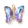 Brass Micro Pave Clear Cubic Zirconia Pendant ZIRC-P079-B02-01-1