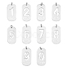 10Pcs 10 Style 201 Stainless Steel Pendants STAS-UN0026-25-1
