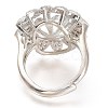 Adjustable Brass Finger Cup Peg Ring Settings ZIRC-I049-06P-3
