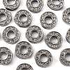 Alloy Initial Slide Charms with Grade A Rhinestones ALRI-R032-O-FF-4