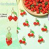 50Pcs Acrylic Cherry Pendants PALLOY-CJ00164-2
