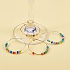 Brass Wine Glass Charm Rings Hoop Earrings KK-PH0028-01M-5
