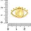Brass Micro Pave Cubic Zirconia Slide Charms KK-A232-01D-3