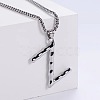 Minimalist chic collarbone necklace with 26 English letters design LW4134-52-1