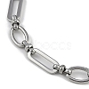 Anti-Tarnish 304 Stainless Steel Oval Link Chain Anklets AJEW-A057-01P-2
