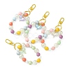 Resin & Acrylic Beaded Wristlet Charm Keychains KEYC-JKC00496-1