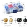 80Pcs 8 Colors Two Tone Transparent/Opaque Acrylic Beads TACR-FS0001-48-4