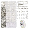 DIY ABS Plastic Pearl & CCB Plastic Beads Stretch Bracelets Making Kits DIY-YW0011-68-1