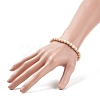 Natural Fossil Bead Stretch Bracelets X-BJEW-K212-A-015-4