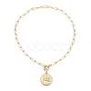 Flat Round with 12 Constellation/Zodiac Sign Pendant Necklaces Sets NJEW-JN03126-2