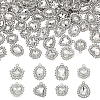 40Pcs 8 Styles Alloy Rhinestone Pendants ALRI-NB0001-19P-1