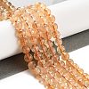 Natural Citrine Beads Strands G-S150-09-6mm-5