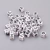 Chunky Letter Acrylic Cube Beads for Kids Jewelry X-PL37C9129-1