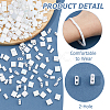 300Pcs 2 Styles 2-Hole Opaque Colours Glass Seed Beads SEED-HS0001-06B-4