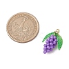 Glass Seed Beaded Grape Pendants PALLOY-MZ00467-02-2