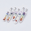 Chakra Natural Quartz Crystal Pointed Pendants G-T097-06-1