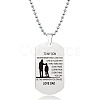 201 Stainless Steel To My Son Dog Tag Pendant Ball Chain Necklaces FS-WG527E6-04-1