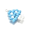 Glass Seed Bead Pendants PALLOY-TA00278-4