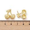 Cherry Brass Stud Earrings EJEW-F895-18G-5