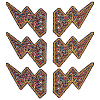 Polyester & Felt & Sequin Embroider Thread Iron on/Sew On Patches DIY-WH0591-578-1