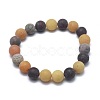 Natural Mixed Gemstone Bead Stretch Bracelets BJEW-K212-B-029-2