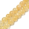 Natural Honey Calcite Beads Strands G-R494-A05-02-1