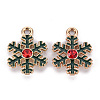 Eco-Friendly Alloy Enamel Pendants ENAM-T011-67-NR-2