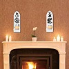 Boho Style Wall Mounted Wood Candle Holder Stand AJEW-WH0378-004-7