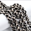 Tibetan Style Turtle Back Pattern dZi Beads X-G-H1453-1-4