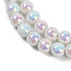 Baking Paint Electroplate Glass Beads Strands GLAA-G120-01A-3