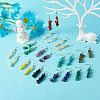 Natural & Synthetic Mixed Stone Chip Beads Dangle Earrings EJEW-JE04649-3