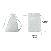 40Pcs 4 Colors Organza Bags Jewellery Storage Pouches Wedding Favour Party Mesh Drawstring Gift OP-FS0001-03C-4