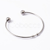 Tarnish Resistant Fashion 304 Stainless Steel Cuff Bangles Torque Bangles BJEW-H473-01P-3