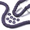 Flat Round Handmade Polymer Clay Beads CLAY-R067-12mm-04-2