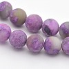 Natural & Dyed Gemstone Round Beads Strands G-D661-8mm-1-1