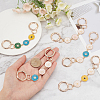 WADORN 5Pcs 5 Colors Sunflower Alloy Enamel Link Purse Strap Extenders FIND-WR0009-35-3