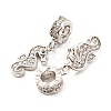 Brass Micro Pave Cubic Zirconia Pendents KK-M247-17P-3