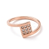 Crystal Rhinestone Square Finger Ring RJEW-D120-14B-RG-2